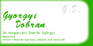 gyorgyi dobran business card