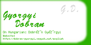 gyorgyi dobran business card